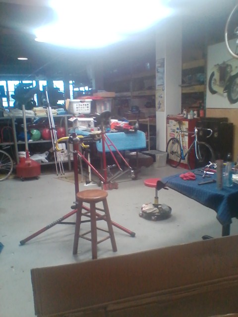 Basement bike shop
