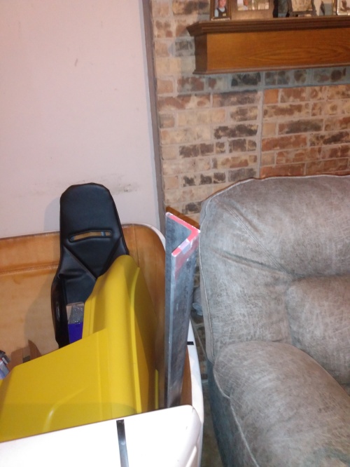 just a picture of the angle iron and the new recliner couch